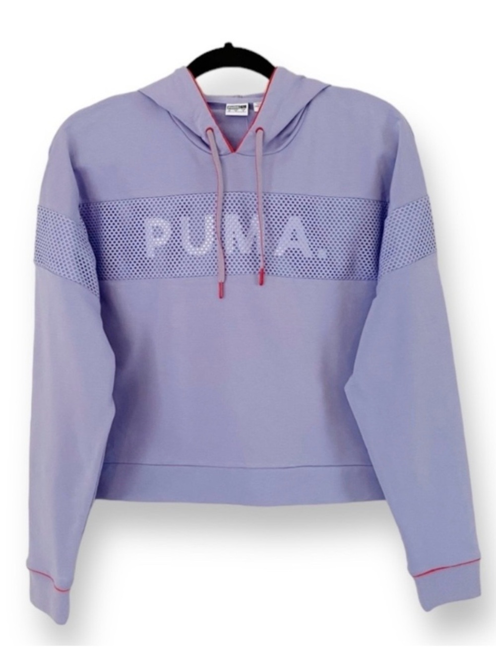 Puma Lavender Cropped Terry Hoodie NWT - Lightweight Layer - Women's Small - Picture 2 of 14